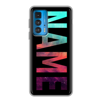 Силиконовый чехол на Motorola Edge 20 с принтом NAME