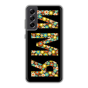 Силиконовый чехол на Samsung Galaxy S21 FE с принтом ИМЯ