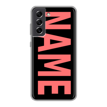 Силиконовый чехол на Samsung Galaxy S21 FE с принтом NAME