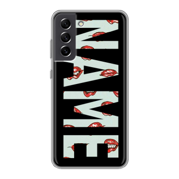 Силиконовый чехол на Samsung Galaxy S21 FE с принтом NAME