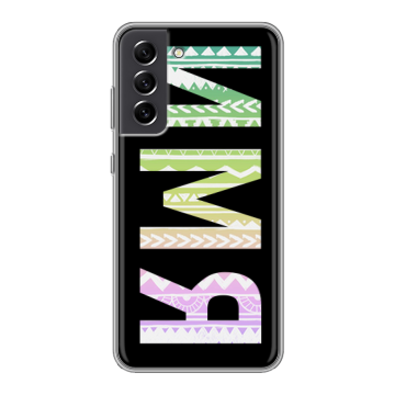 Силиконовый чехол на Samsung Galaxy S21 FE с принтом ИМЯ