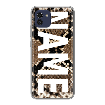 Силиконовый чехол на Samsung Galaxy A03 с принтом NAME