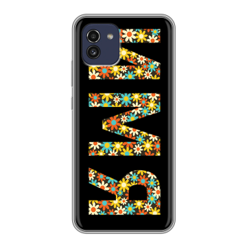 Силиконовый чехол на Samsung Galaxy A03 с принтом ИМЯ