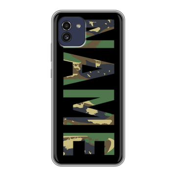 Силиконовый чехол на Samsung Galaxy A03 с принтом NAME