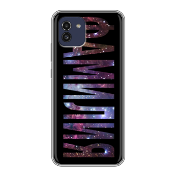 Силиконовый чехол на Samsung Galaxy A03 с принтом ФАМИЛИЯ