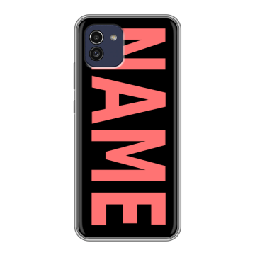 Силиконовый чехол на Samsung Galaxy A03 с принтом NAME