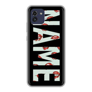 Силиконовый чехол на Samsung Galaxy A03 с принтом NAME