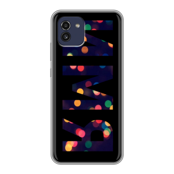 Силиконовый чехол на Samsung Galaxy A03 с принтом ИМЯ