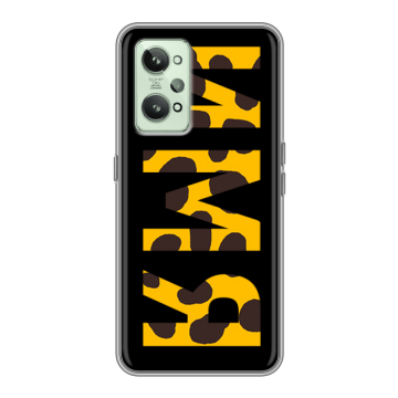 Силиконовый чехол на Realme GT2 с принтом ИМЯ
