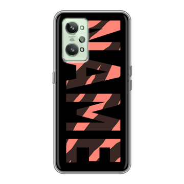 Силиконовый чехол на Realme GT2 с принтом NAME