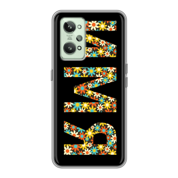 Силиконовый чехол на Realme GT2 с принтом ИМЯ