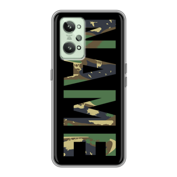 Силиконовый чехол на Realme GT2 с принтом NAME