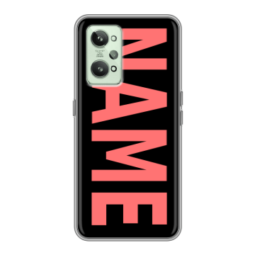 Силиконовый чехол на Realme GT2 с принтом NAME