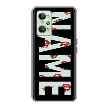 Силиконовый чехол на Realme GT2 с принтом NAME