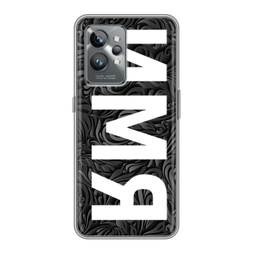 Силиконовый противоударный чехол на Realme GT2 Pro с принтом ИМЯ