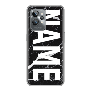 Силиконовый противоударный чехол на Realme GT2 Pro с принтом NAME