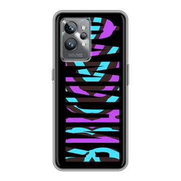 Силиконовый противоударный чехол на Realme GT2 Pro с принтом ФАМИЛИЯ