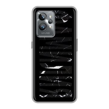 Силиконовый противоударный чехол на Realme GT2 Pro с принтом ФАМИЛИЯ
