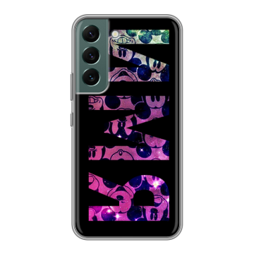 Силиконовый чехол на Samsung Galaxy S22 с принтом ИМЯ