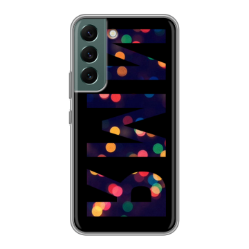 Силиконовый чехол на Samsung Galaxy S22 с принтом ИМЯ