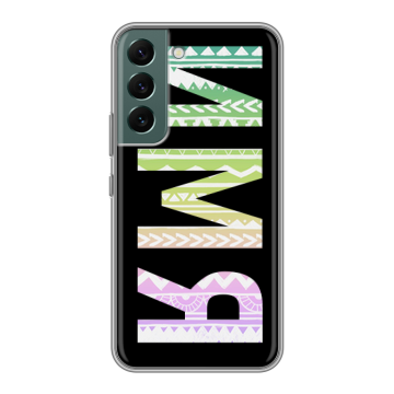Силиконовый чехол на Samsung Galaxy S22 с принтом ИМЯ