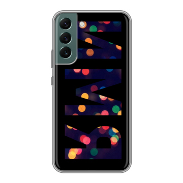 Силиконовый чехол на Samsung Galaxy S22 Plus с принтом ИМЯ