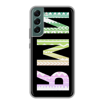 Силиконовый чехол на Samsung Galaxy S22 Plus с принтом ИМЯ