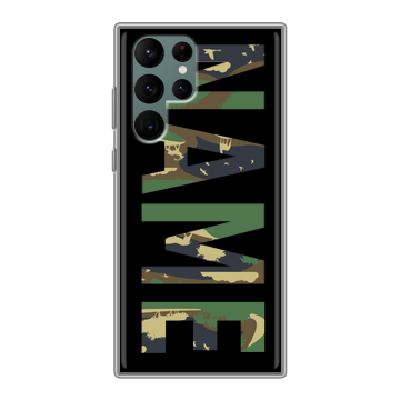 Силиконовый чехол на Samsung Galaxy S22 Ultra с принтом NAME