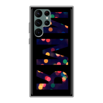 Силиконовый чехол на Samsung Galaxy S22 Ultra с принтом ИМЯ