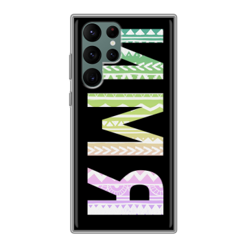 Силиконовый чехол на Samsung Galaxy S22 Ultra с принтом ИМЯ