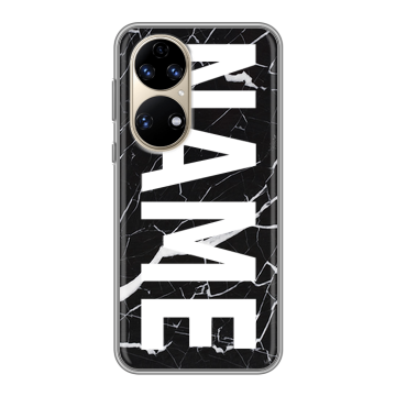 Силиконовый чехол на Huawei P50 Pro с принтом NAME