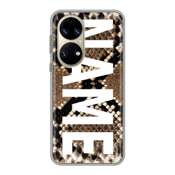 Силиконовый чехол на Huawei P50 Pro с принтом NAME