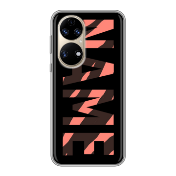 Силиконовый чехол на Huawei P50 Pro с принтом NAME