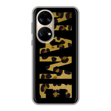 Силиконовый чехол на Huawei P50 Pro с принтом NAME
