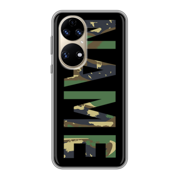 Силиконовый чехол на Huawei P50 Pro с принтом NAME