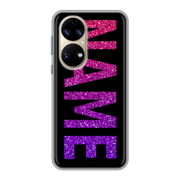 Силиконовый чехол на Huawei P50 Pro с принтом NAME