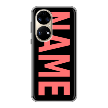 Силиконовый чехол на Huawei P50 Pro с принтом NAME