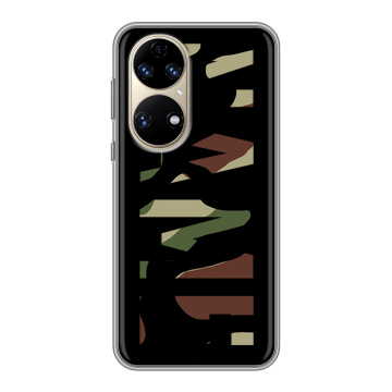 Силиконовый чехол на Huawei P50 Pro с принтом NAME