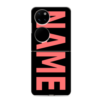 Пластиковый чехол на Huawei P50 Pocket с принтом NAME