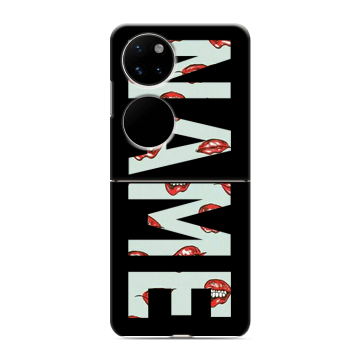 Пластиковый чехол на Huawei P50 Pocket с принтом NAME