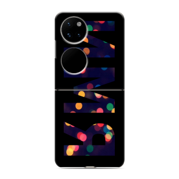 Пластиковый чехол на Huawei P50 Pocket с принтом ИМЯ