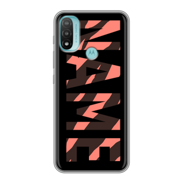 Силиконовый чехол на Motorola Moto E20 с принтом NAME