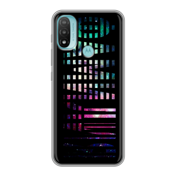 Силиконовый чехол на Motorola Moto E20 с принтом ФАМИЛИЯ