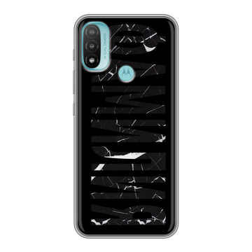 Силиконовый чехол на Motorola Moto E20 с принтом ФАМИЛИЯ