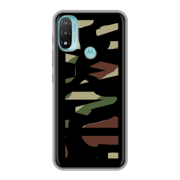 Силиконовый чехол на Motorola Moto E20 с принтом NAME