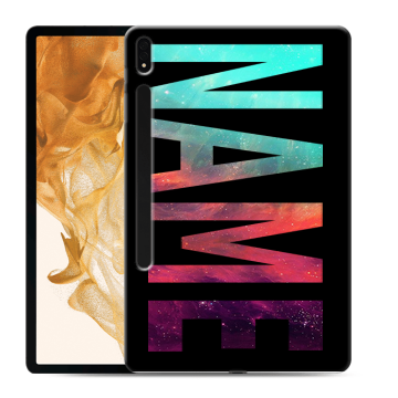 Силиконовый чехол на Samsung Galaxy Tab S8 Plus с принтом NAME
