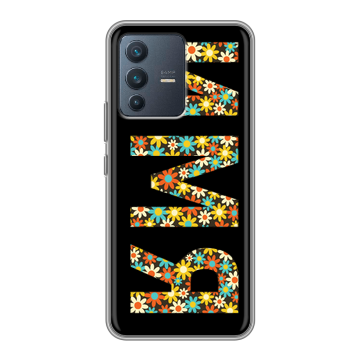 Силиконовый чехол на Vivo V23 с принтом ИМЯ