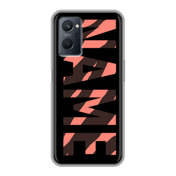 Силиконовый чехол на Realme 9i с принтом NAME