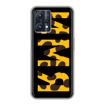 Силиконовый чехол на Realme 9 Pro с принтом ИМЯ