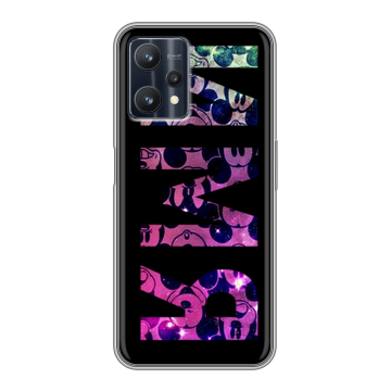 Силиконовый чехол на Realme 9 Pro с принтом ИМЯ